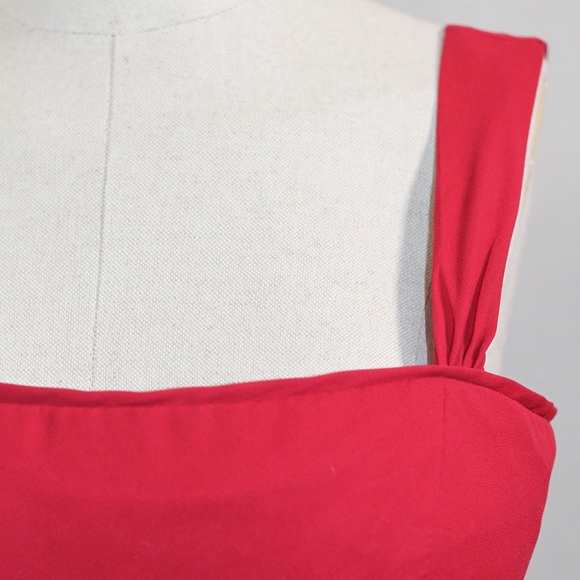 David's Bridal Red Gown - Picture 3 of 11